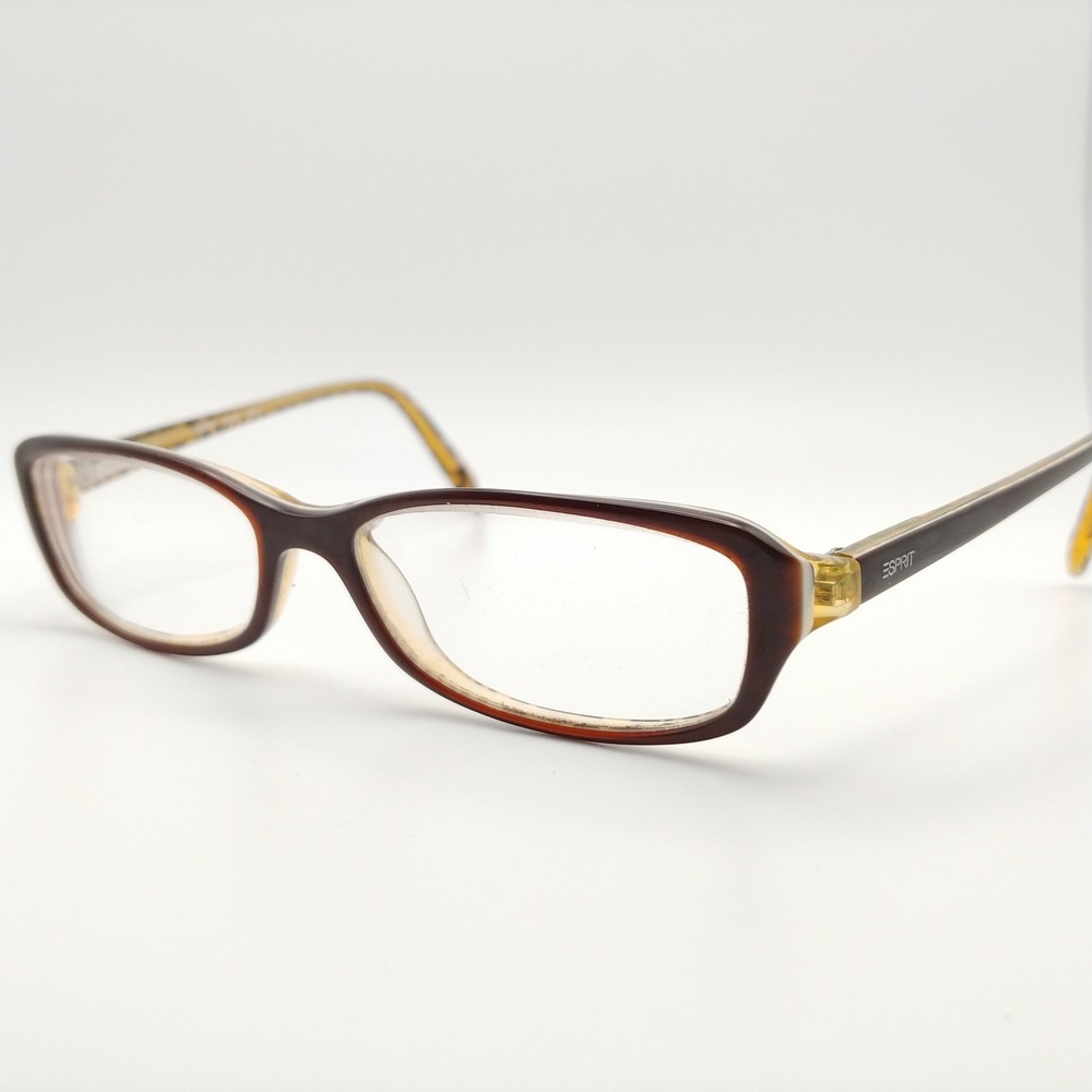 Esprit Eyeglasses Frames Women 135mm Brown Tiger ET9242 Rectangular Vintage